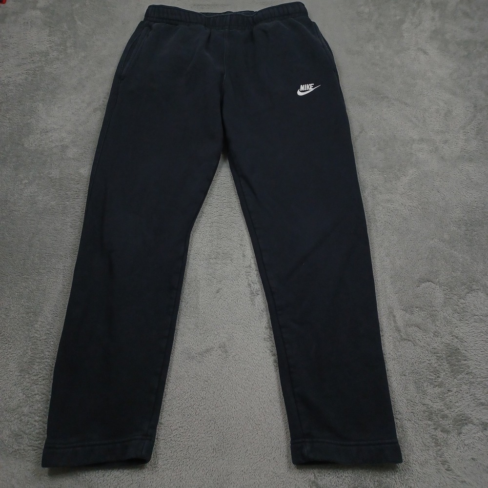 Nike Pants Mens Medium Black Tapered Pockets Activewear Casual Fleece
